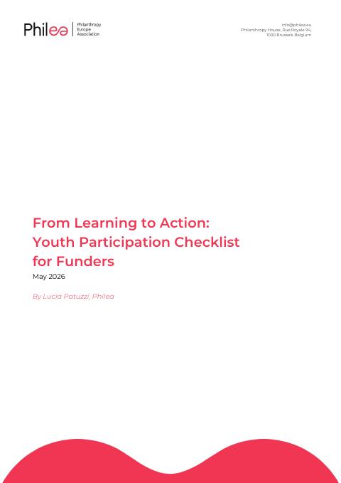 Cover of From Learning to Action: Youth Participation Checklist for Funders