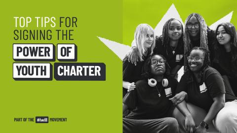 Cover of Top tips for signing the Power of Youth Charter